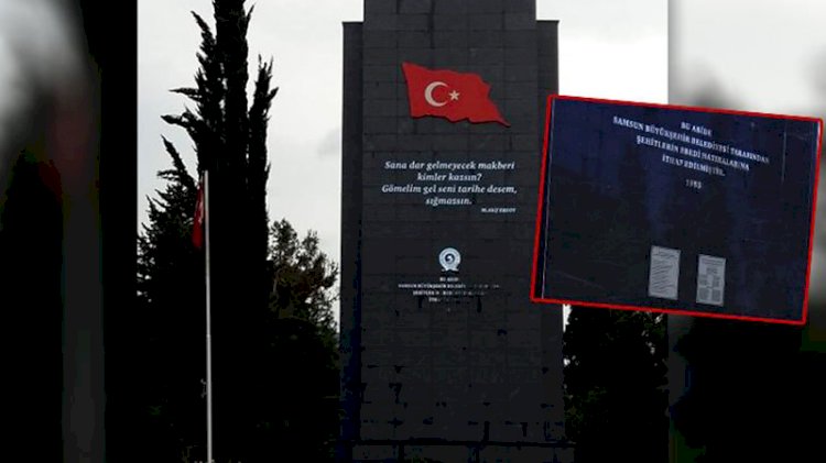 Şehitlik Anıtı'ndan Atatürk’ün adı çıkarıldı