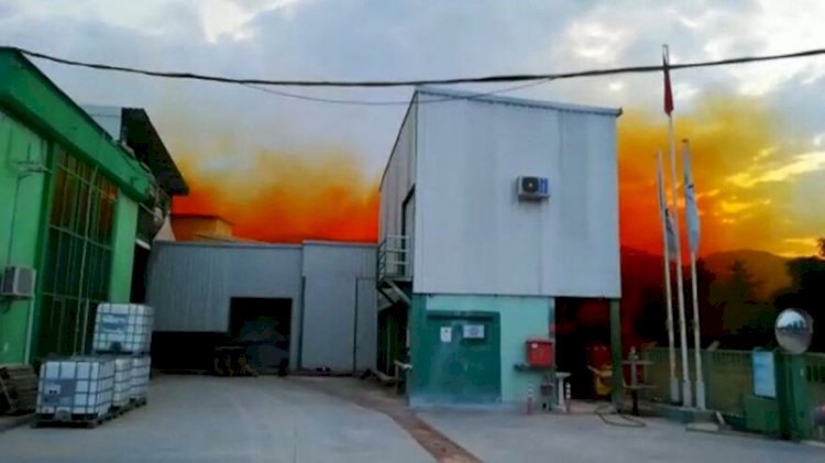 Gökyüzünü turuncu bulut kapladı