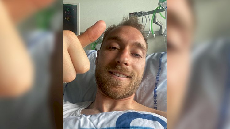 Maç esnasında kalbi duran Christian Eriksen'den ilk mesaj