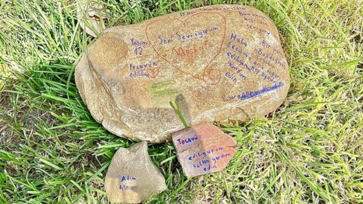 Taştaki '12 yaşındayım, tecavüz ediliyorum' yazısı gerçek çıktı, şüpheli komşu yakalandı