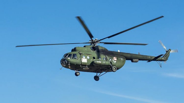 Rusya'da askeri helikopter düştü
