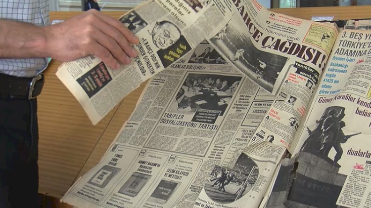 Atatürk Kitaplığı'ndaki tarihi gazeteleri jiletlediler