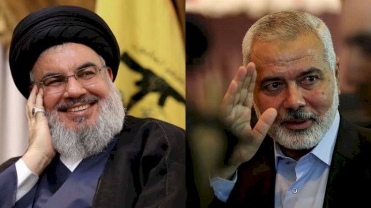 Hamas lideri Haniyye ve Hizbullah lideri Nasrallah bir araya geldi