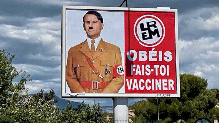 Macron’u Hitler’e benzeten afişlere soruşturma