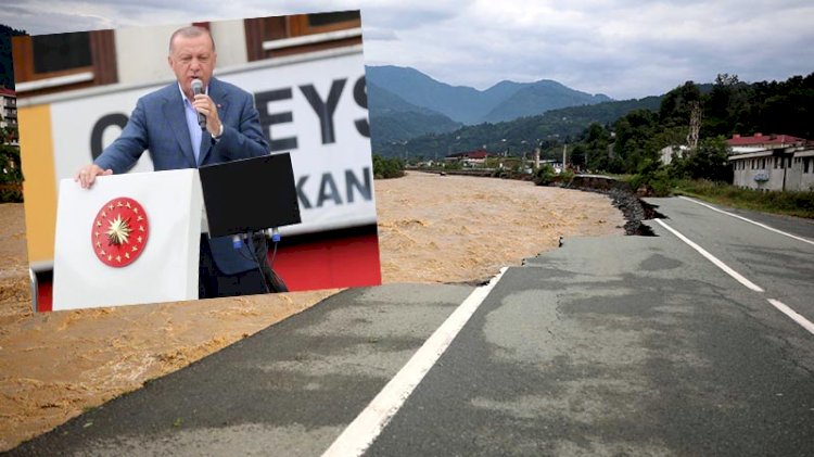 Erdoğan selin vurduğu Rize'de konuştu: Küresel ısınmayla ilahi denge bozuluyor