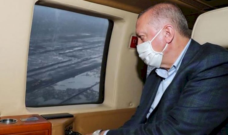 Erdoğan'ı taşıyan helikopter zorunlu iniş yaptı