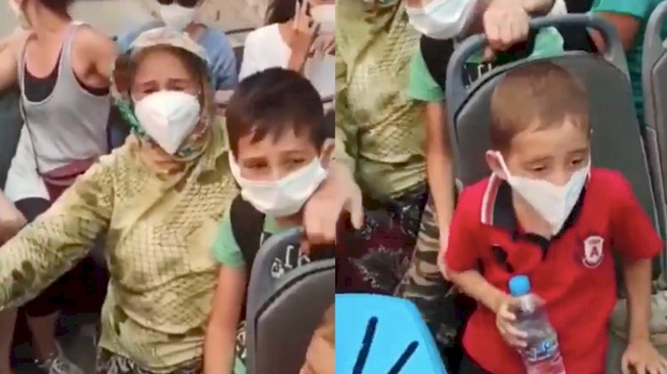 Hisarönü yanıyor! Çocuklar böyle tahliye edildi...