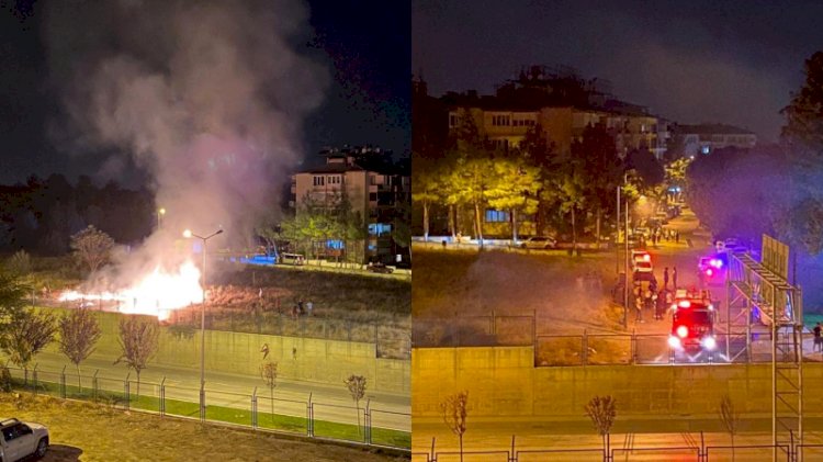 Denizli'de askeri kışla yakınında yangın çıkarmaya çalışan şüpheli yakalandı