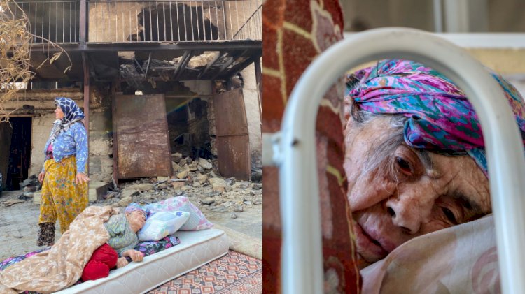 Yanan evinin önünde yatan 87 yaşındaki Fatma Teyze yürekleri sızlattı