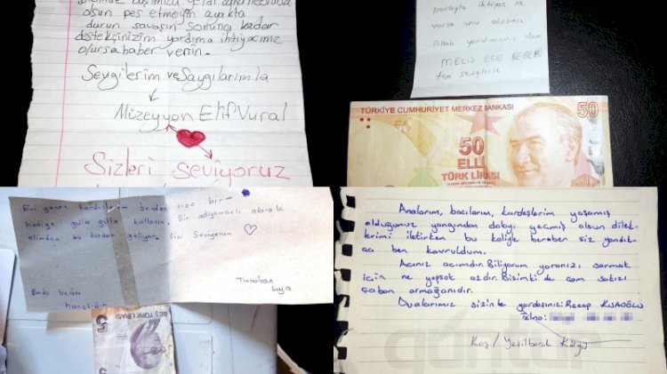 Orman yangınlarına çocuklar harçlıklarını gönderip mektuplarıyla destek oldu