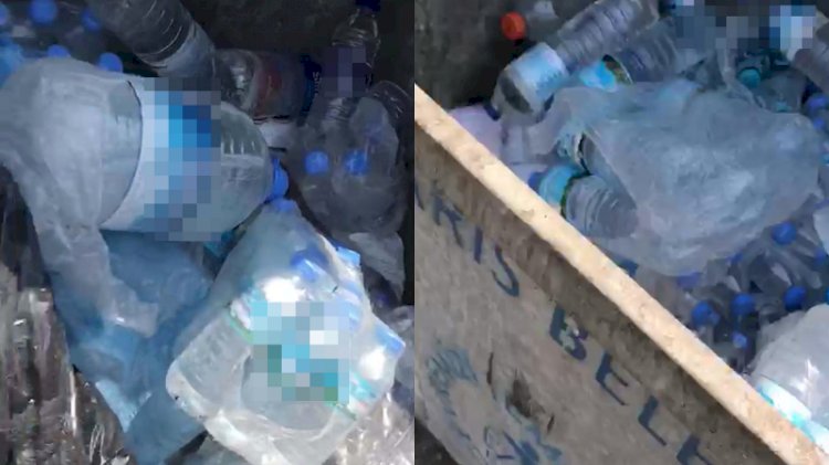 Yangınla mücadele eden görevlilerin içme suyunu çöpe attılar