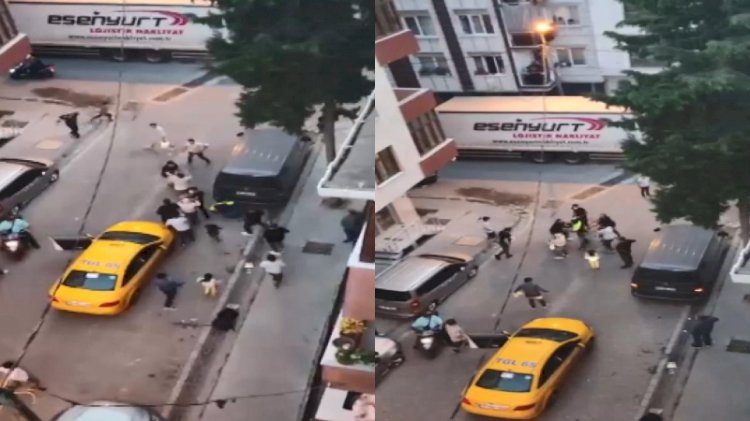 Taksiciyle müşteri arasında tekme tokat kavga