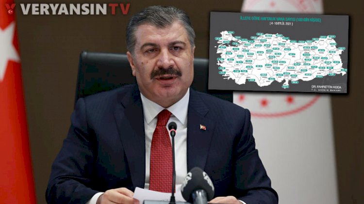 Haftalık vaka haritası açıklandı! İşte yoğunluğun en fazla arttığı 10 il