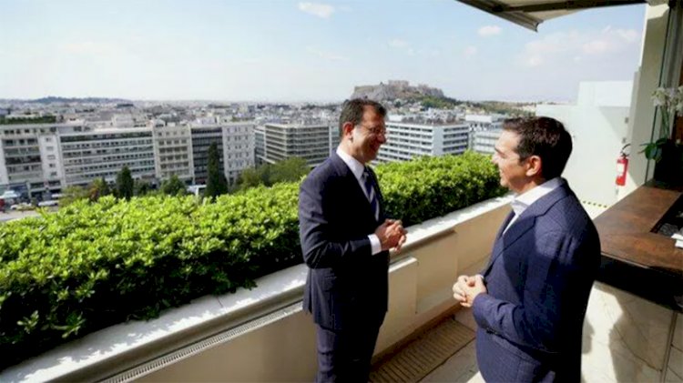 Yunanistan mesaisindeki İmamoğlu, Çipras ve Papandreu ile görüştü