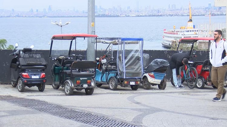 Adalar'da akülü araç tartışması