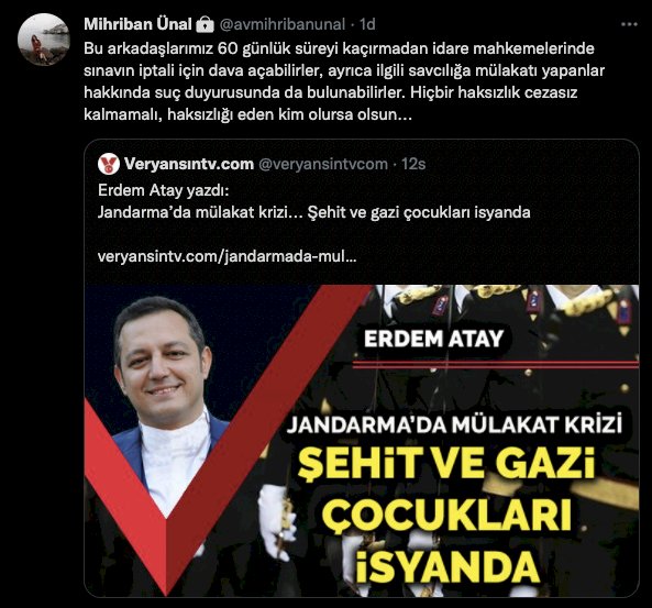 veryansin tv jandarma daki mulakat krizi ni yazdi avukatlardan sehit ve gazi cocuklarina cagri geldi son dakika ozel haberler kose yazilari