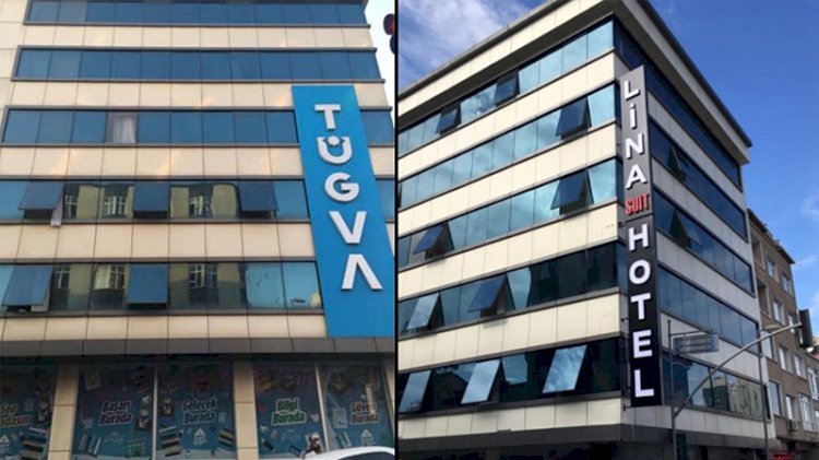 TÜGVA tabelası uçtu, otel tabelası geldi