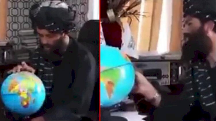 Taliban üyesi harita üzerinde Afganistan'ı bulamadı