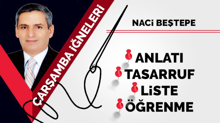 Anlatı, Tasarruf, Liste...