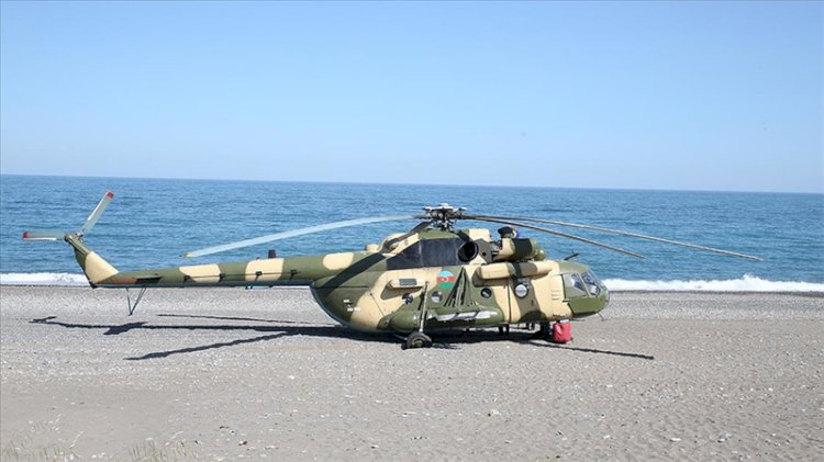 Azerbaycan'da askeri helikopter düştü: Ölü ve yaralılar var