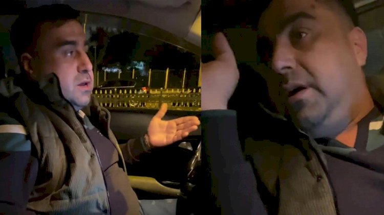 Trafiğe girmek istemeyen taksiciden yolcuya: Gel sen sür