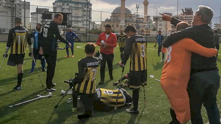 Ampute Ligi maçında yumruklar havada uçuştu