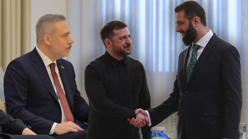 Şara, Zelenskiy ile görüştü: Toplantıda Hakan Fidan da yer aldı