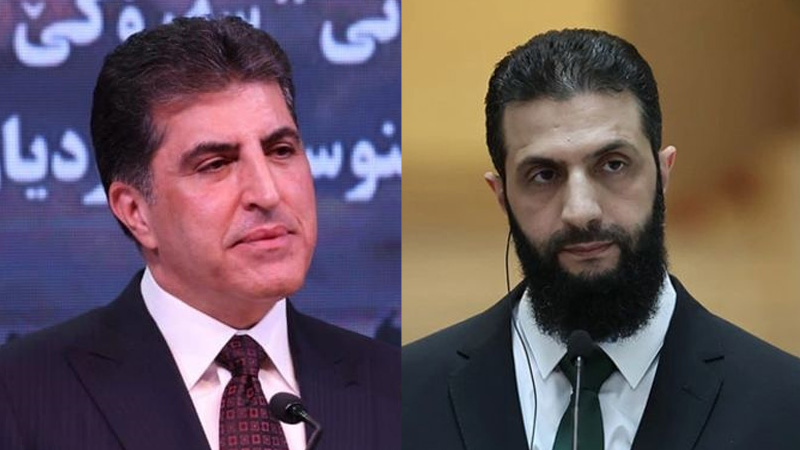 Ahmed Şara ile Barzani’den telefon görüşmesi